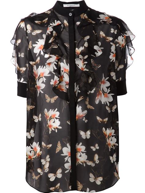 givenchy flower blouse|givenchy ladies tops.